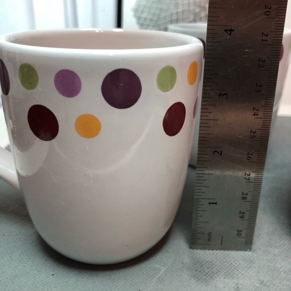 PAMPERED CHEF SIMPLE ADDITIONS DOTS MUG SET of 3 - Picture 8 of 10